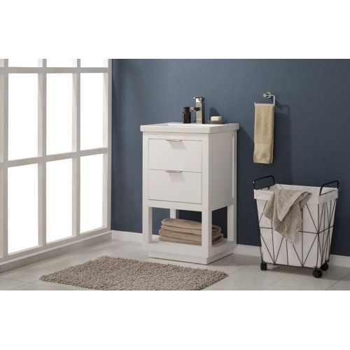 Brayden Studio® Eanes 20'' Single Bathroom Vanity with Porcelain Top